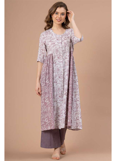 Printed Rayon Kurta For Women - UniqueFashionCollection