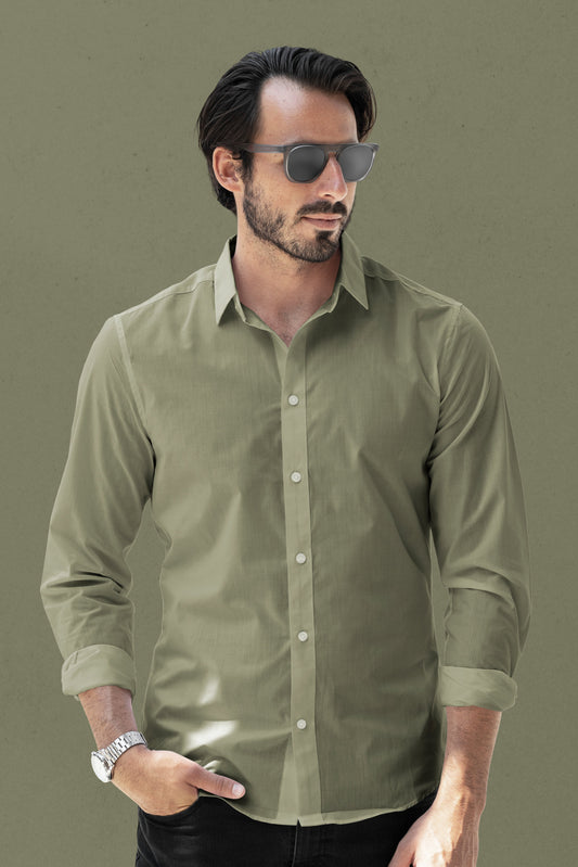Casual Green Color Shirt - UniqueFashionCollection